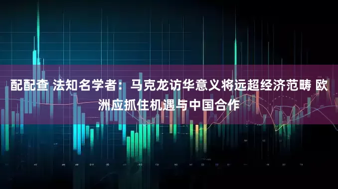 配配查 法知名学者：马克龙访华意义将远超经济范畴 欧洲应抓住机遇与中国合作